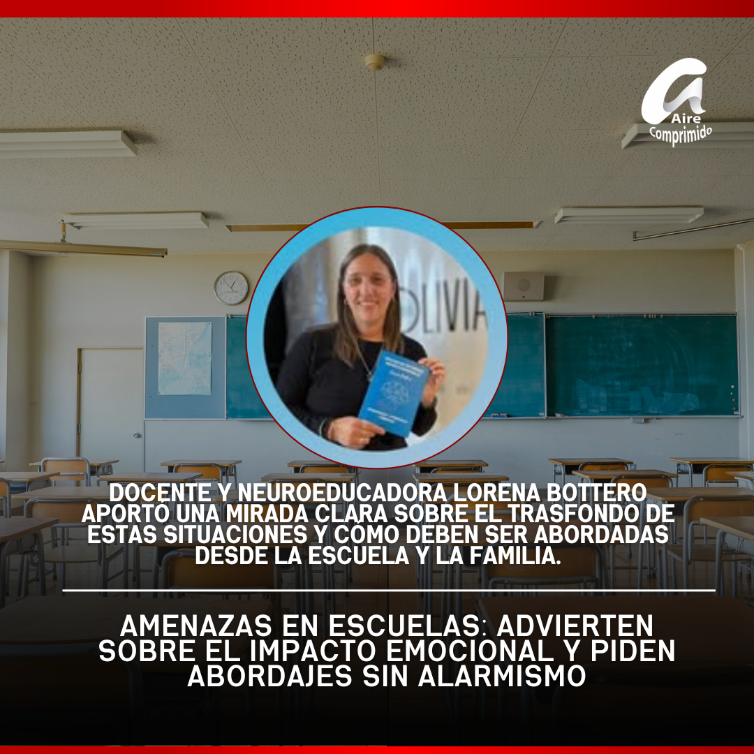 Amenazas en escuelas: advierten sobre el impacto emocional y piden abordajes sin alarmismo