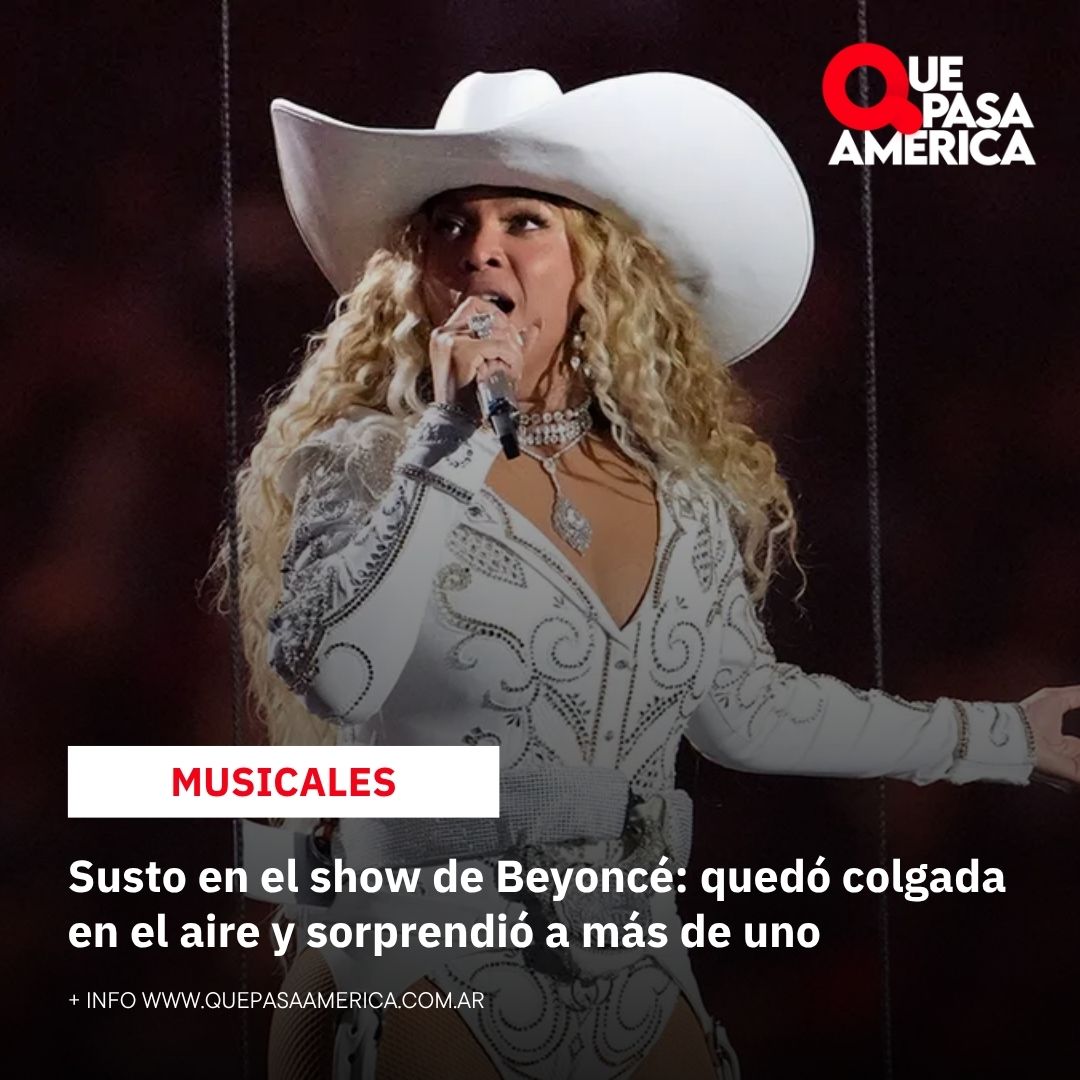Susto en el show de Beyoncé: quedó colgada en el aire y sorprendió a más de uno