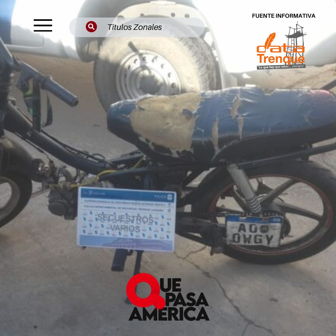 LOS SINDICADOS POR EL ROBO DE UNA MOTO SON DOS MENORES DE 16 AÑOS (UNO DE TRENQUE LAUQUEN Y EL CÓMPLICE DE TRES LOMAS): HUBO ALLANAMIENTOS