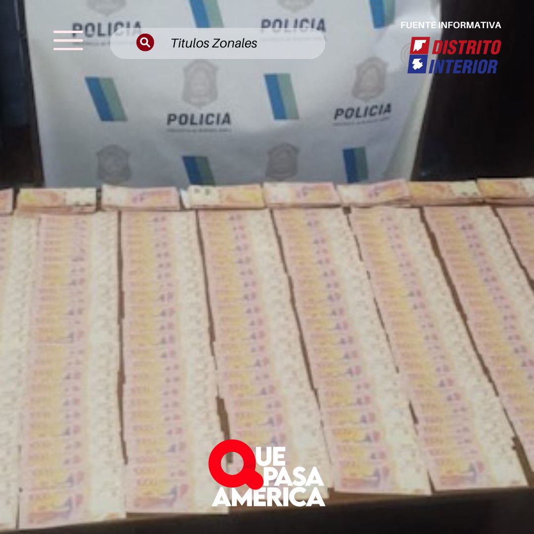 Aprehendieron a dos hombres en Lincoln con casi un millón de pesos en billetes falsos