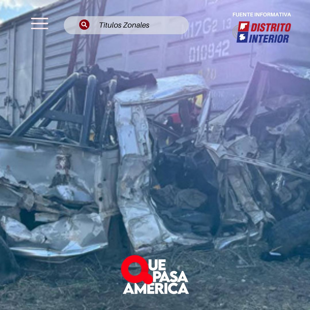 Milagro sobre las vías cerca de Alberdi: Tren embistió a una camioneta con cinco ocupantes a bordo