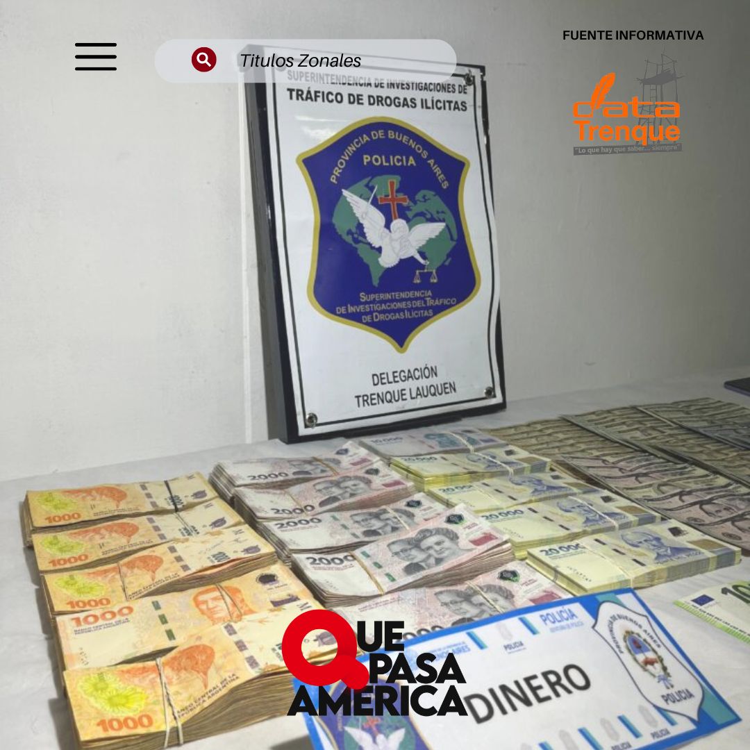 GOLPE AL NARCO: ALLANARON EN 30 DE AGOSTO Y LA REGIÓN (8.000 HORAS DE ESCUCHAS TELEFÓNICAS, 10 OPERATIVOS, SECUESTRAN 2,5 KILOS DE COCAÍNA Y 16 MILLONES DE PESOS MÁS DÓLARES Y EUROS)