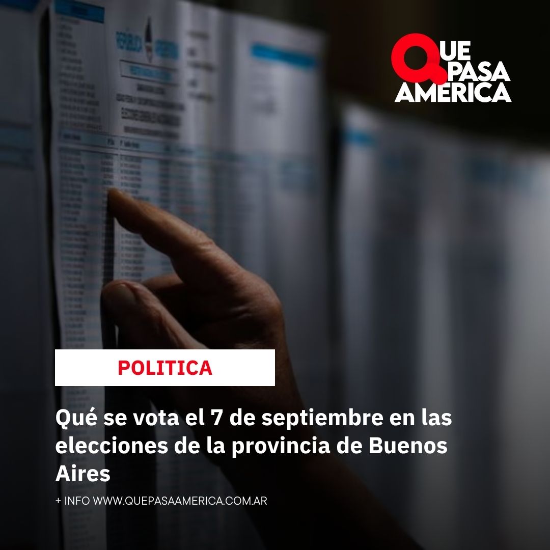 Qué se vota el 7 de septiembre en las elecciones de la provincia de Buenos Aires