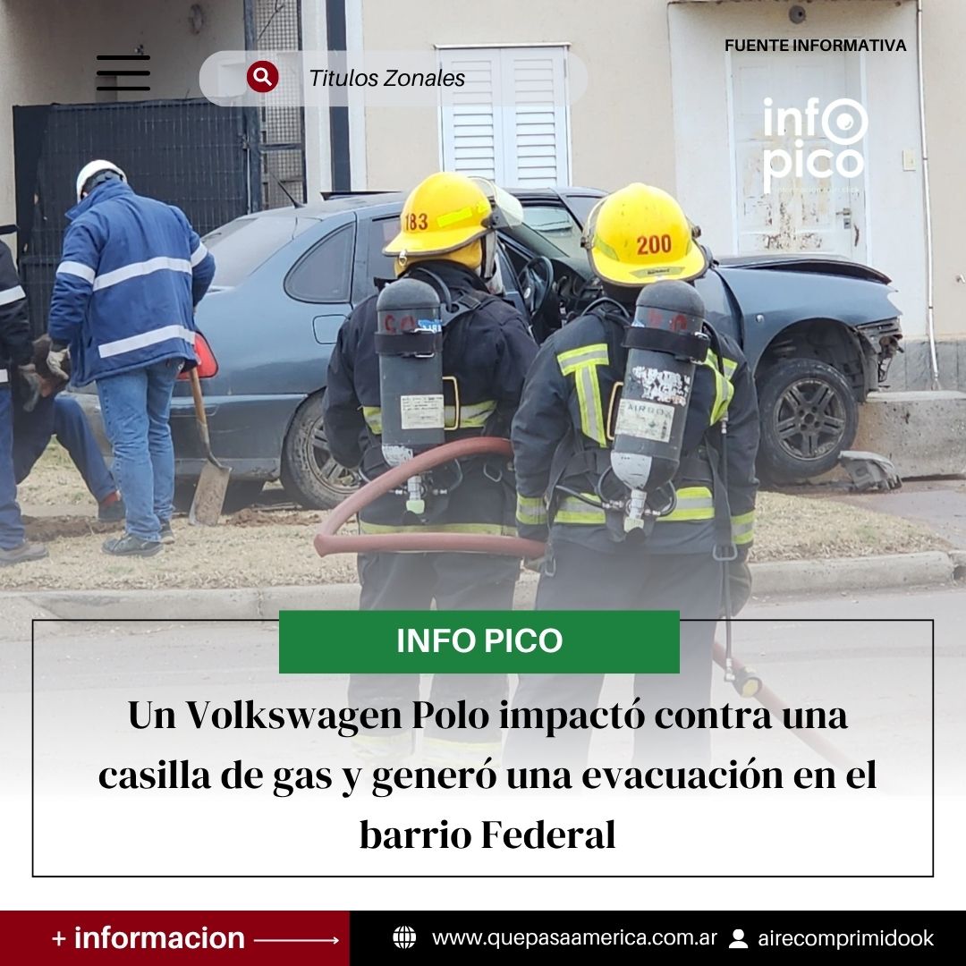 Un Volkswagen Polo impactó contra una casilla de gas y generó una evacuación en el barrio Federal