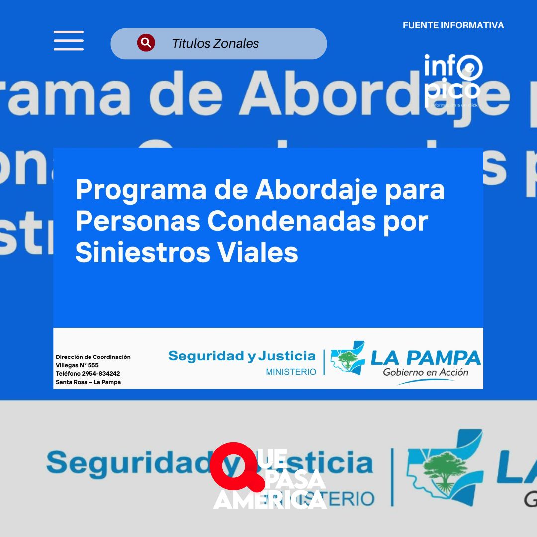 Nuevo programa para personas condenadas por siniestros viales