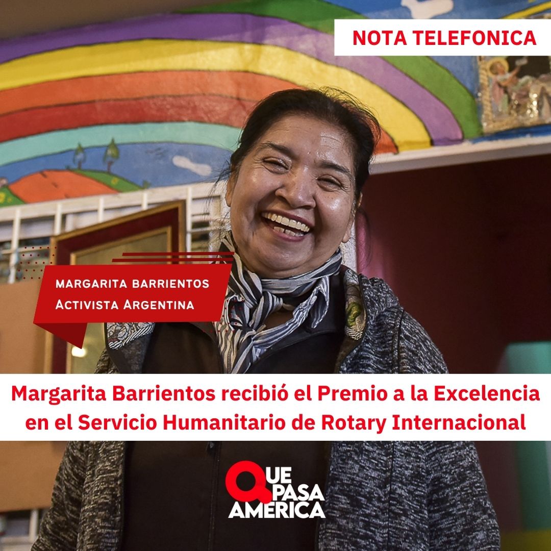 Margarita Barrientos recibió el Premio a la Excelencia en el Servicio Humanitario de Rotary Internacional