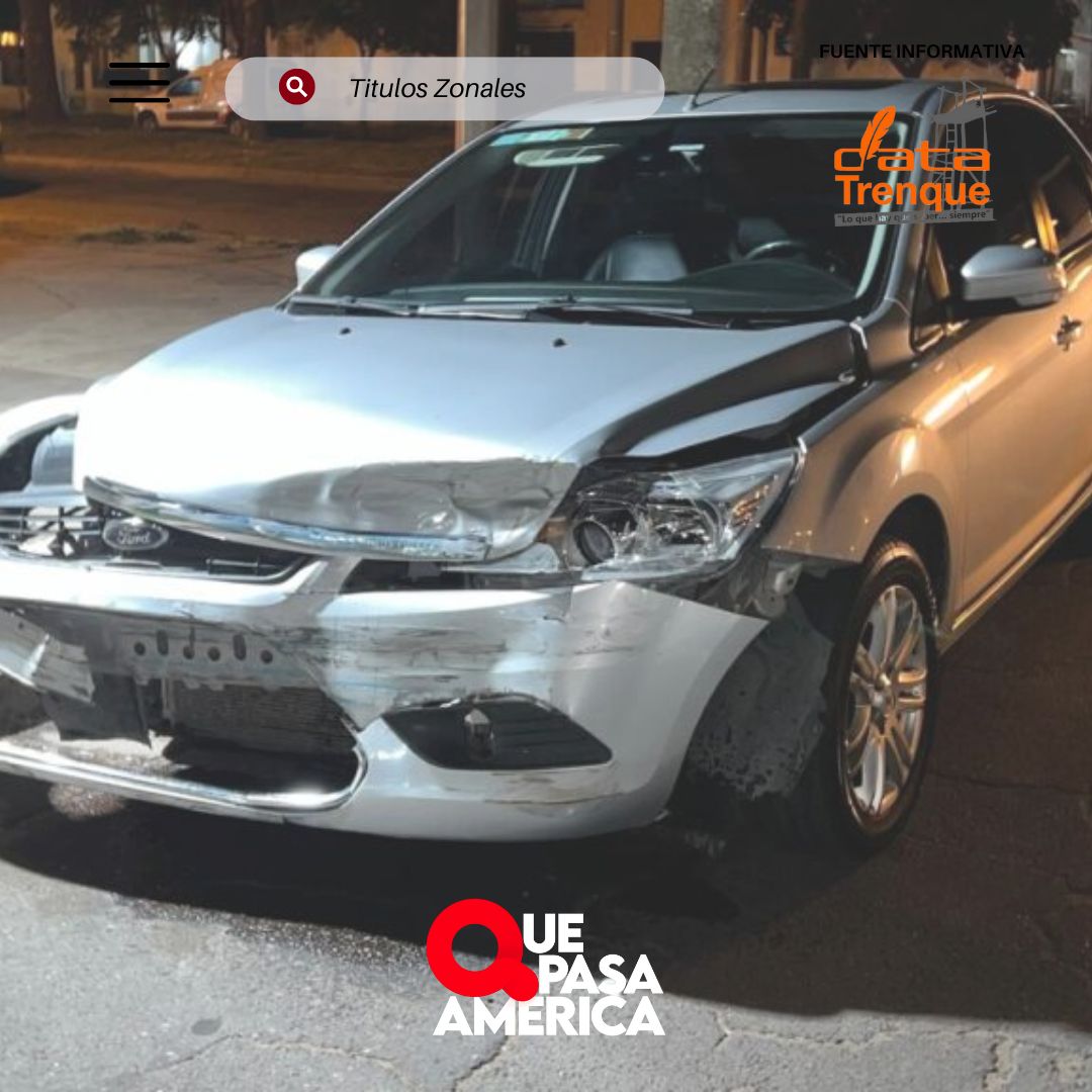 UN AUTO CHOCÓ A OTRO AUTO, CONTINUÓ LA MARCHA, IMPACTO CONTRA UNA CAMIONETA Y SE DIO A LA FUGA