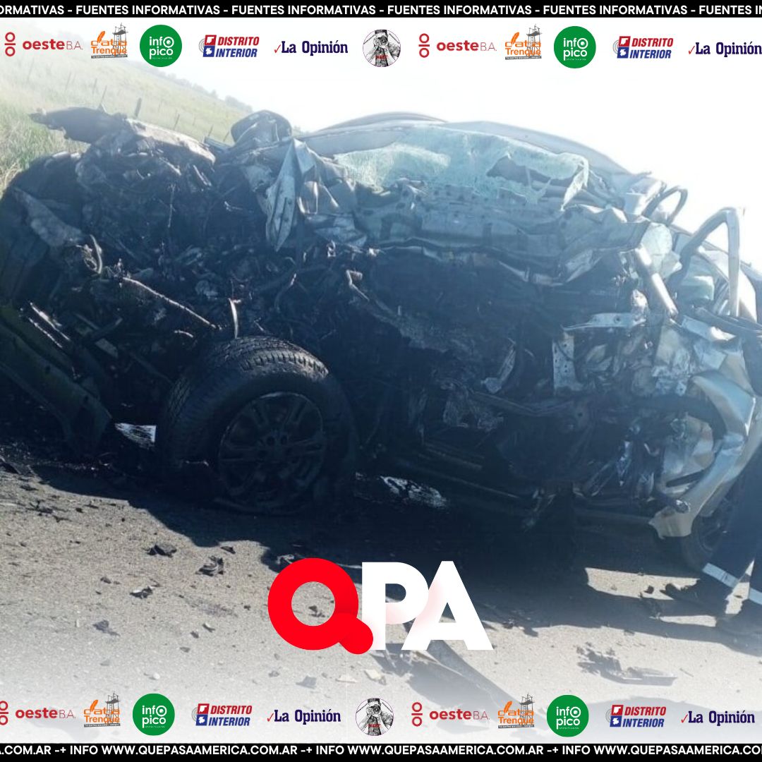 ACCIDENTE FATAL EN RUTA 5: UN HOMBRE MURIÓ AL CHOCAR DE FRENTE UN CAMIÓN DE GAS LICUADO Y UNA CAMIONETA