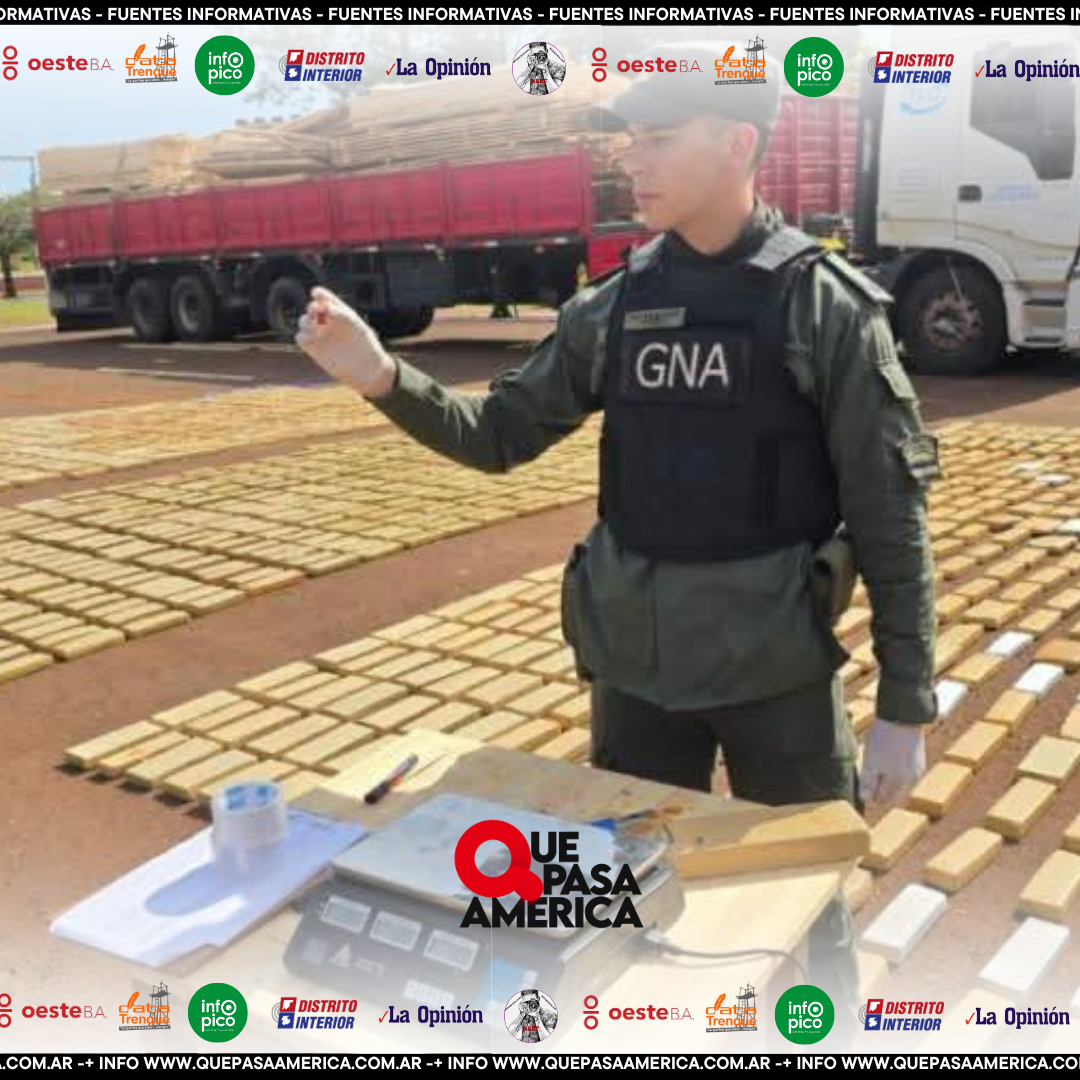 Incautan más de siete toneladas de marihuana ocultas en un cargamento de madera: el camión tenía como última escala la ciudad de Pehuajó