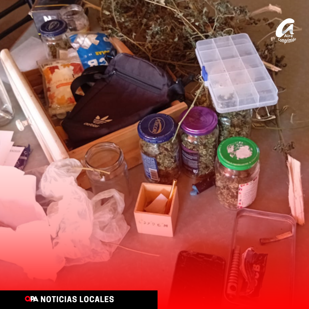 Allanamiento en González Moreno: secuestraron motos y hallaron marihuana y dos platos con vestigios de cocaína