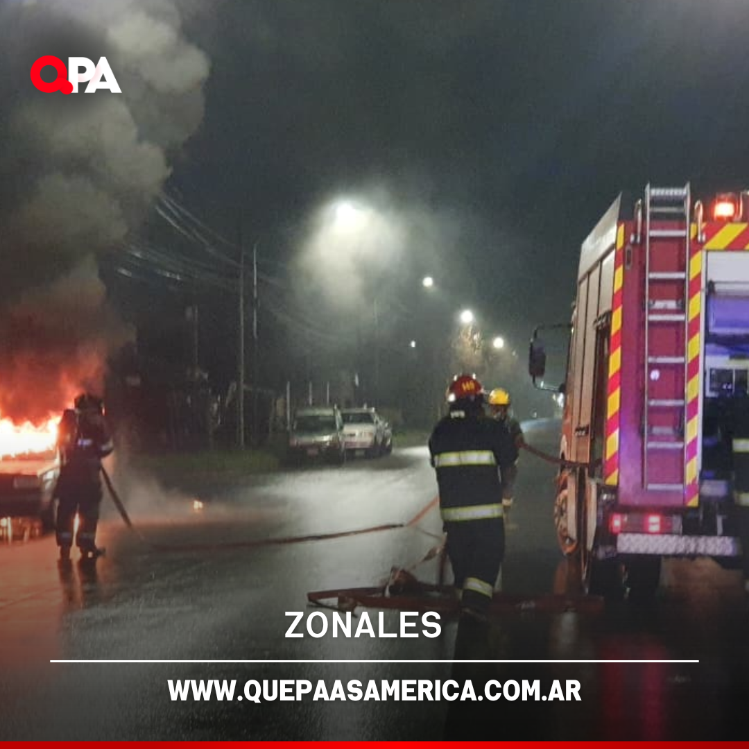 Incendio intencional de un auto en General Pico: dos encapuchados huyeron del lugar