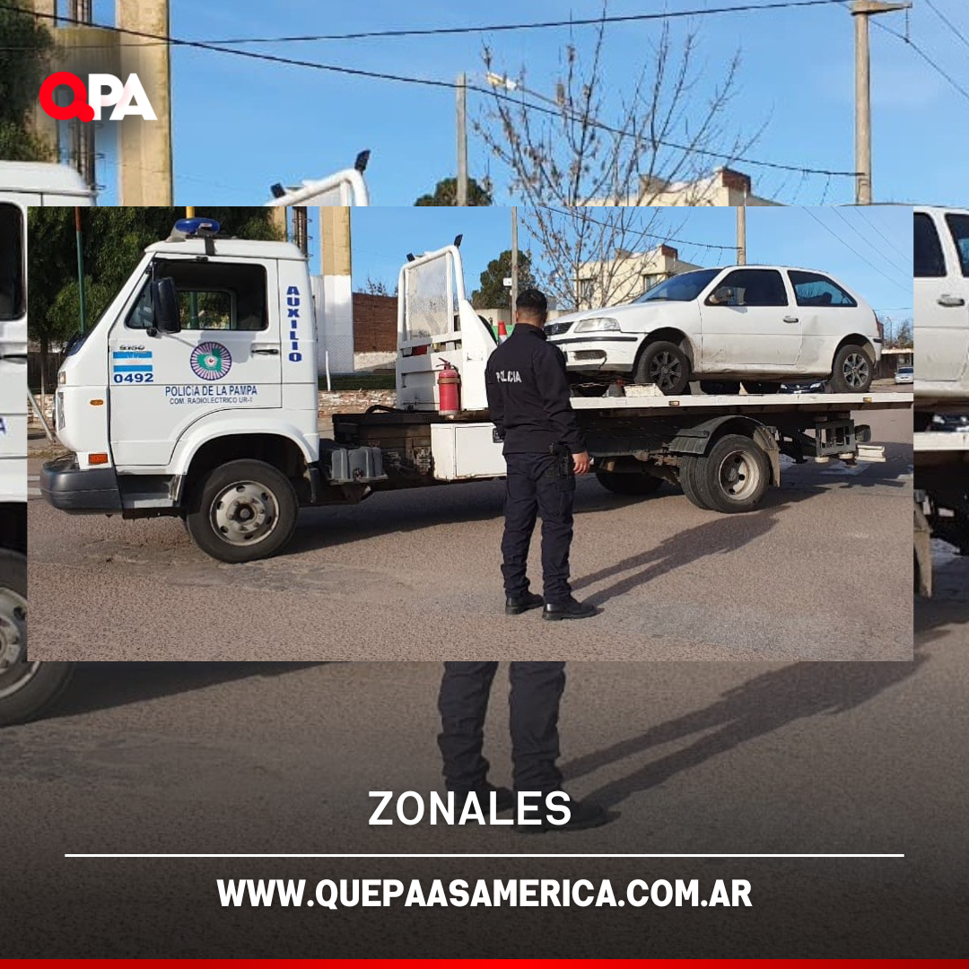 Intentaron evadir un control policial, chocaron y abandonaron un auto con drogas en General Pico
