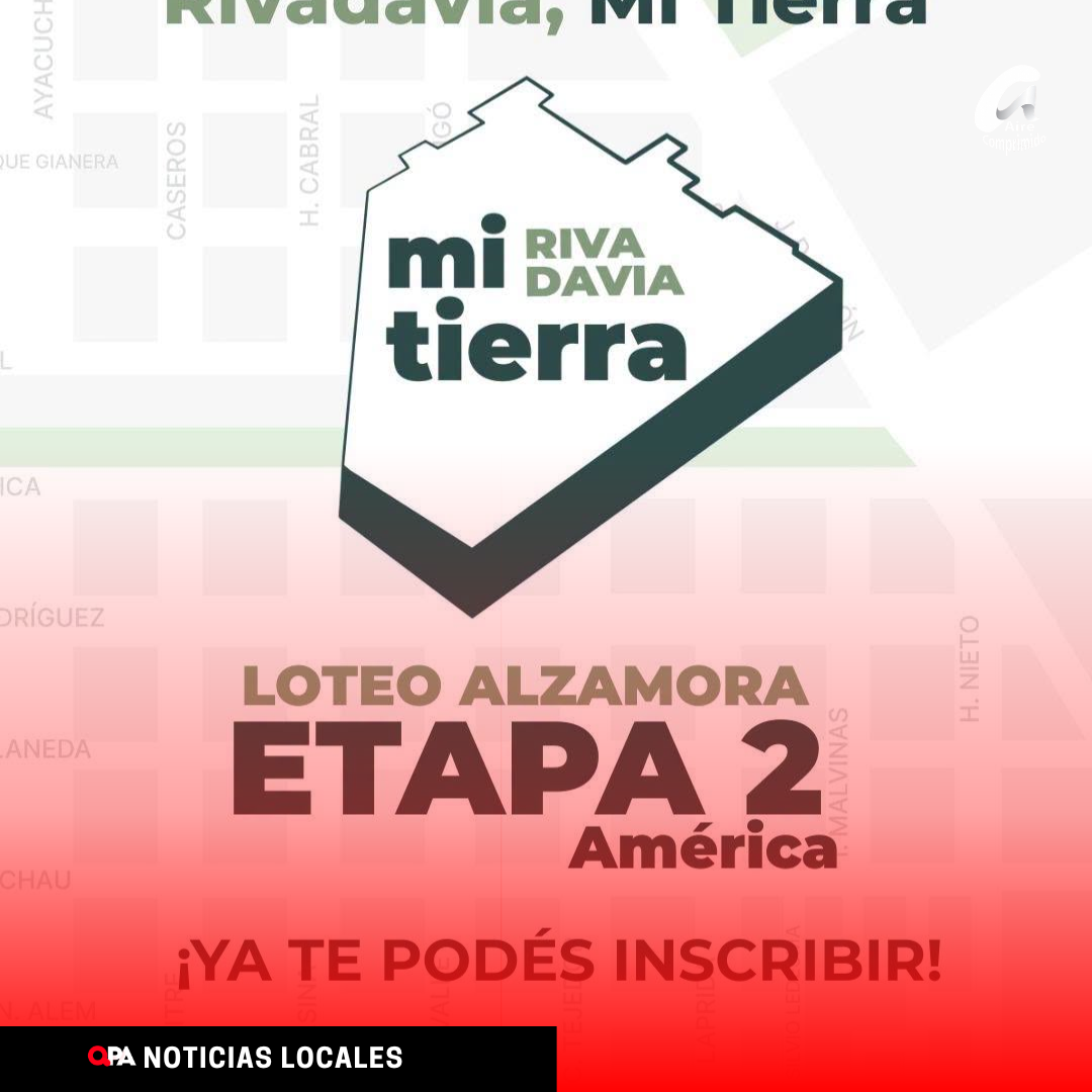Abren la inscripción para la segunda etapa del programa «Rivadavia, Mi Tierra» con 47 nuevos lotes en América