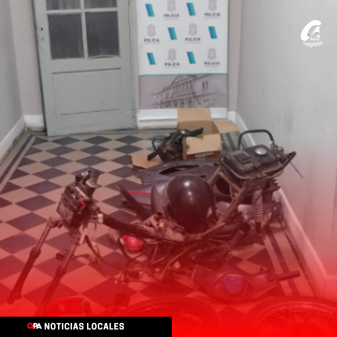 Robo esclarecido: recuperaron en General Villegas una moto robada en América que ya había sido desarmada