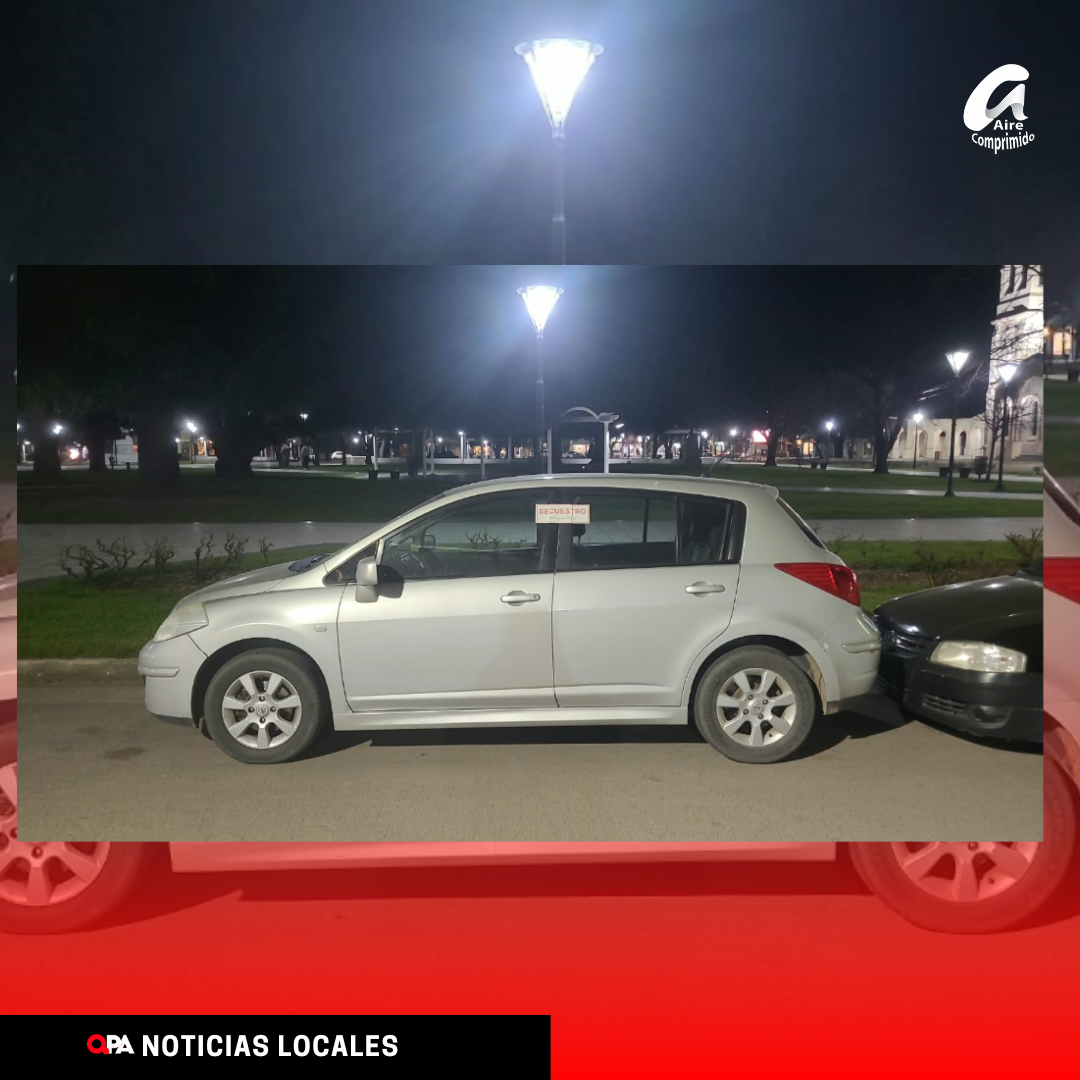 Secuestraron un Nissan Tiida en América por alcoholemia positiva e infracciones de tránsito
