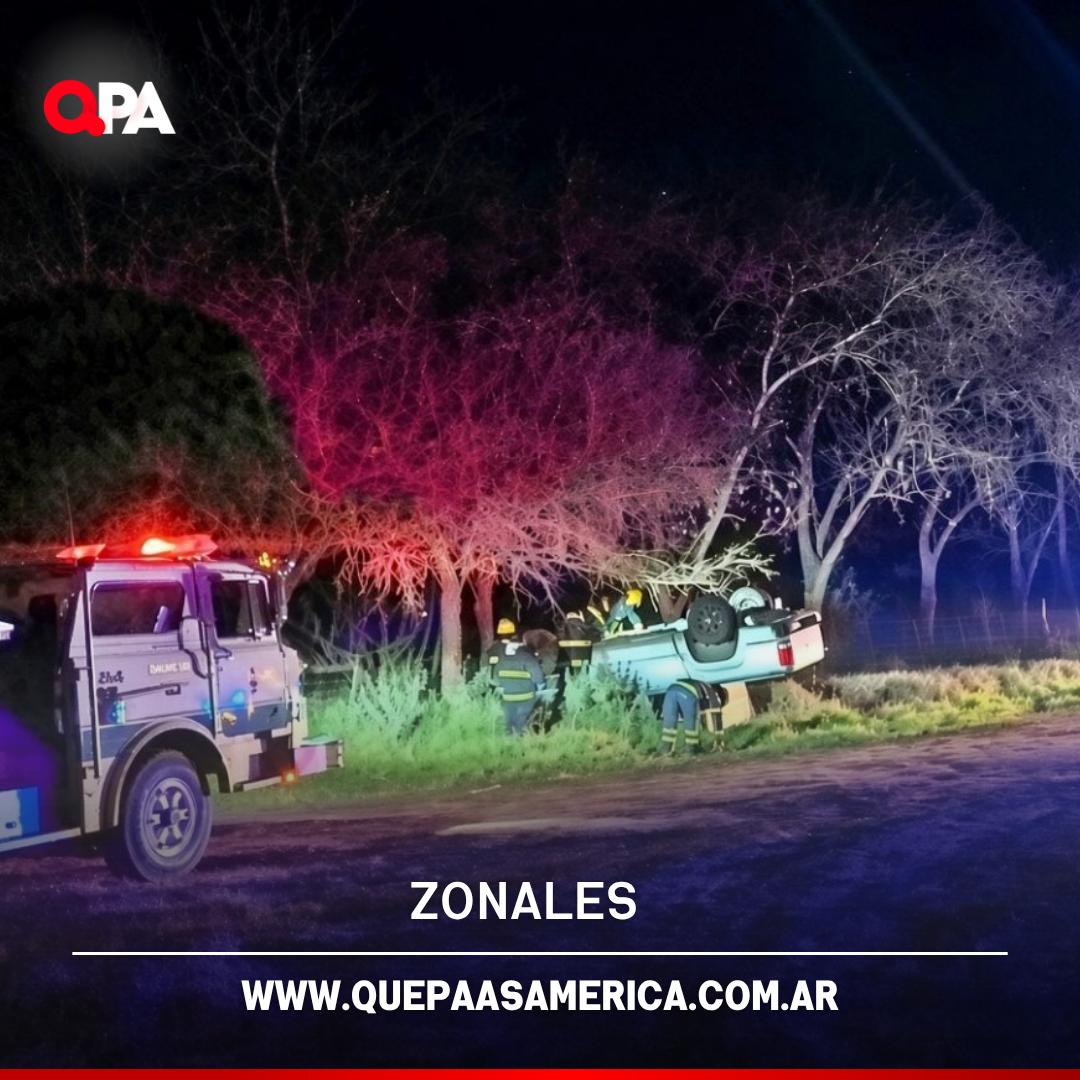Hombre desnudo robó una camioneta y volcó en Trenel
