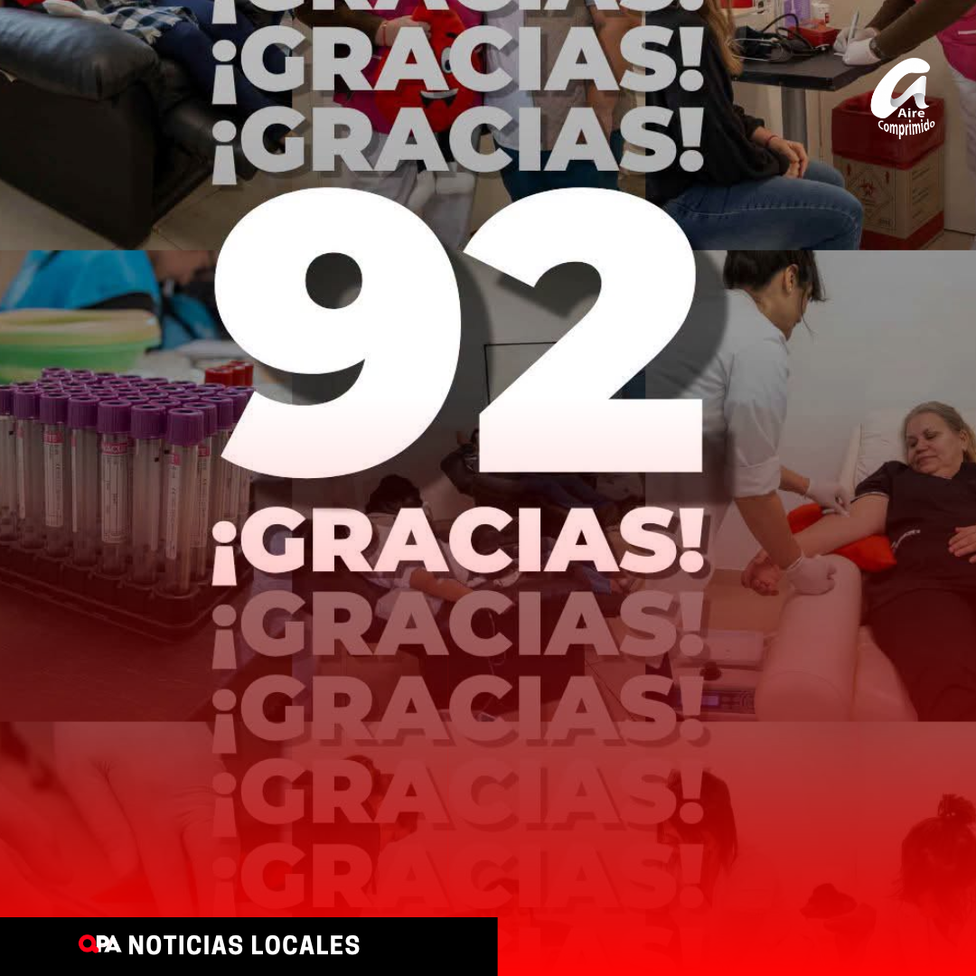 92 VECINOS PARTICIPARON DE LA COLECTA DE SANGRE