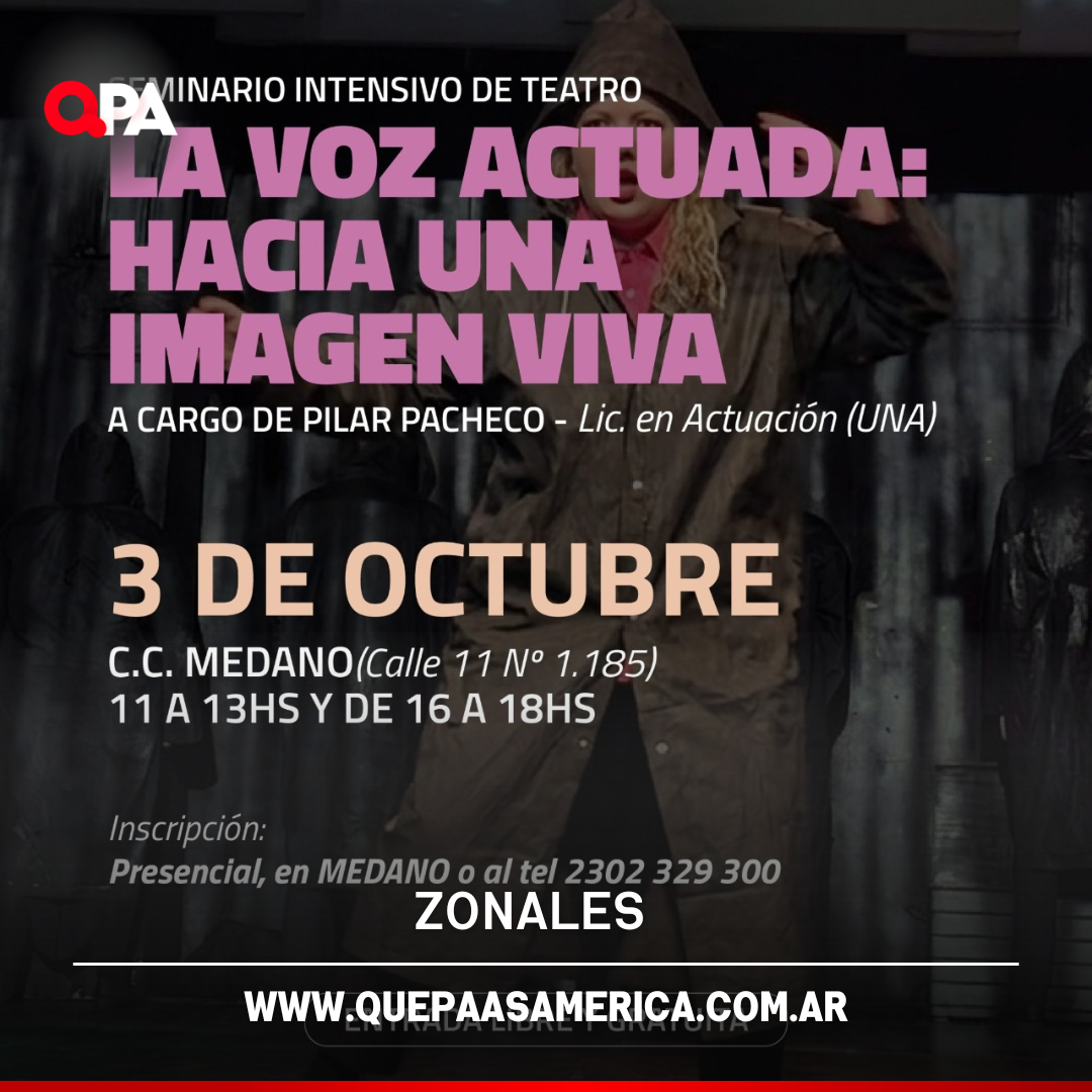 Brindarán un seminario intensivo y gratuito de teatro en General Pico