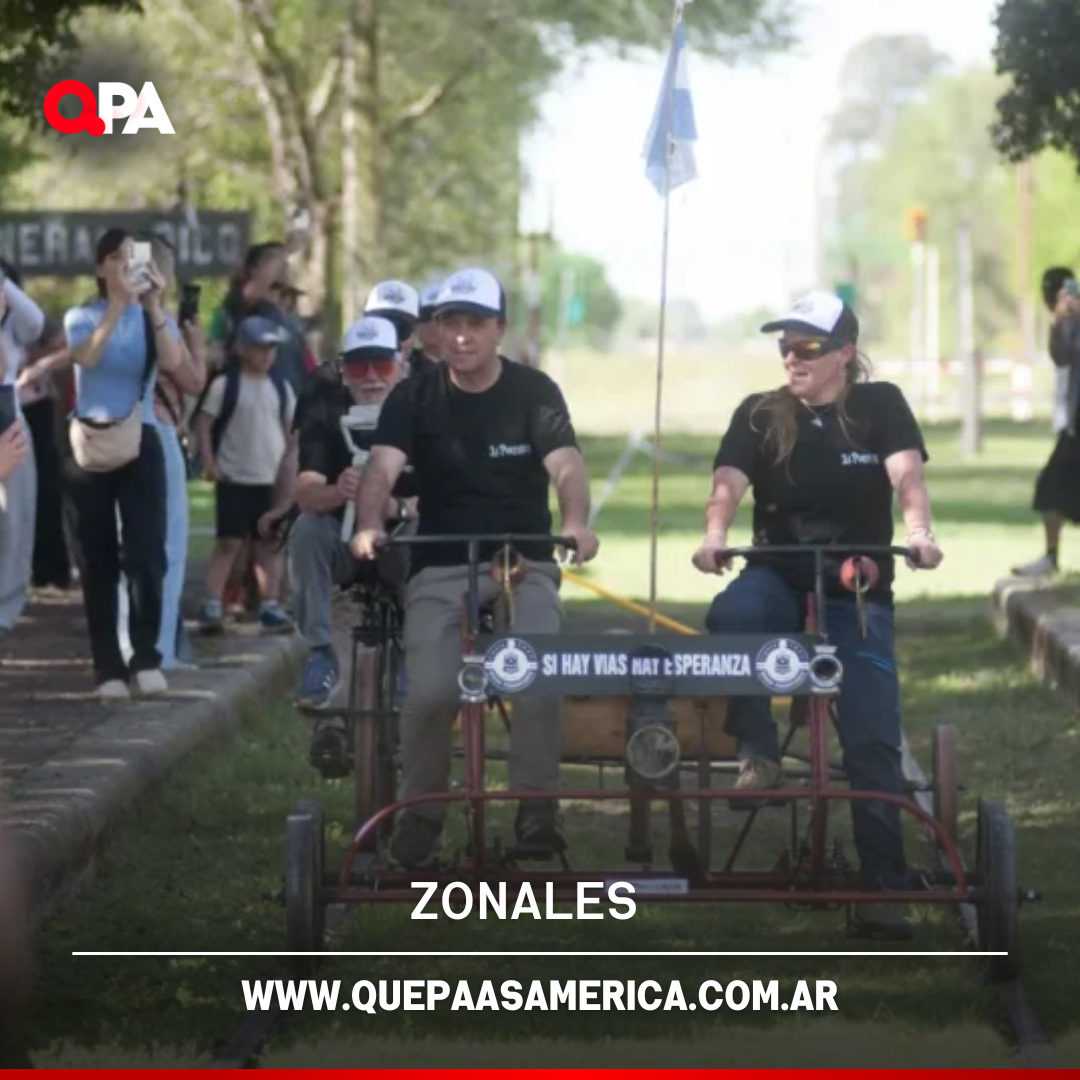 Vecinos de Timote y Carlos Tejedor completaron una travesía de 200 km en “bici-zorras” para exigir la vuelta del tren