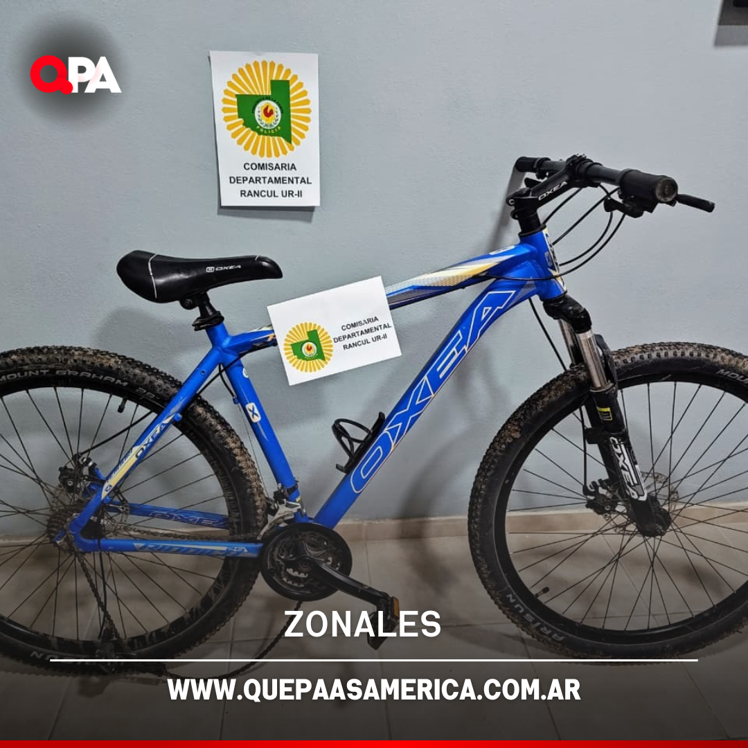 Un padre entregó a la policía una bicicleta sustraída por su hijo y otro menor en Quetrequén